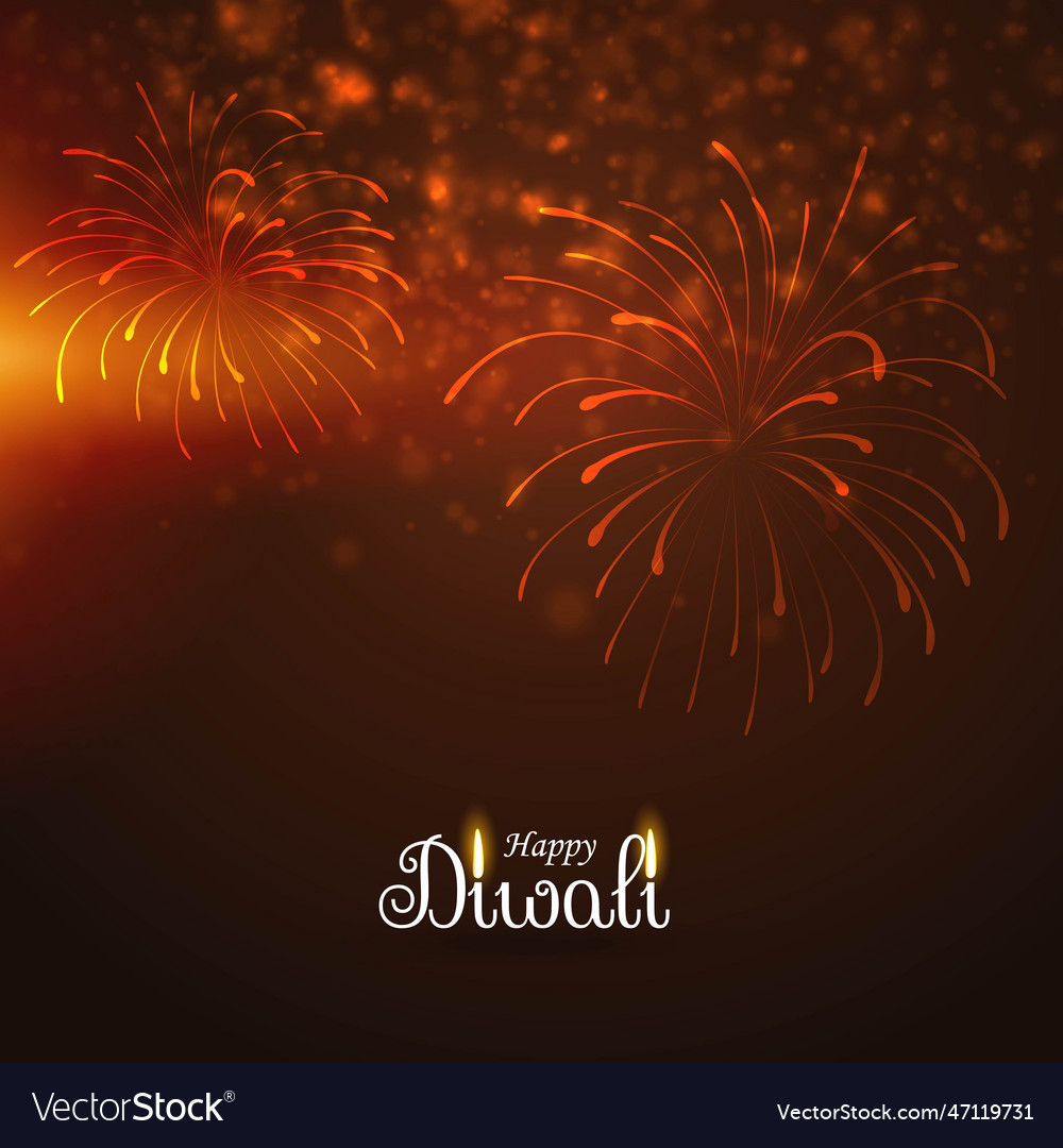 Fireworks background for diwali festival Vector Image