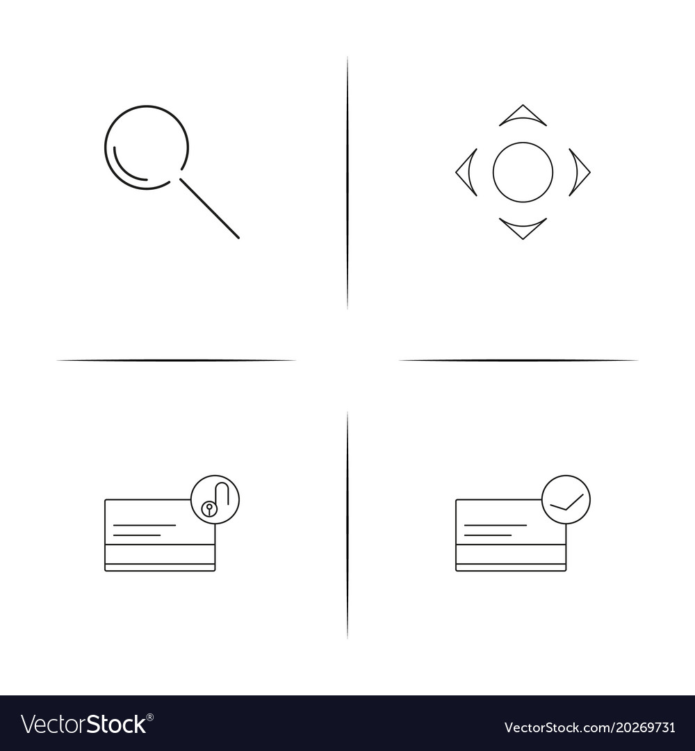 Interface linear simple icon setoutline icons