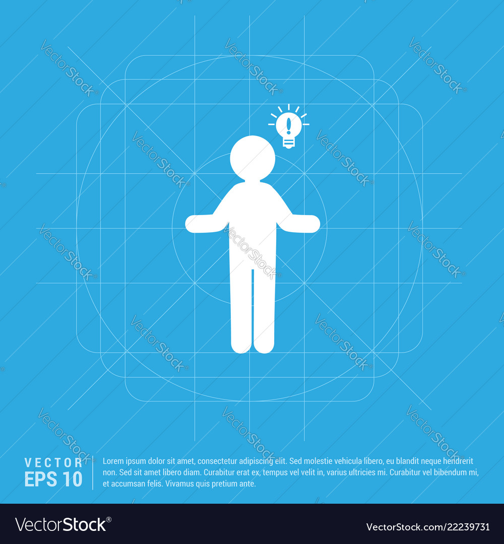 Man with idea icon vector image Man with idea icon