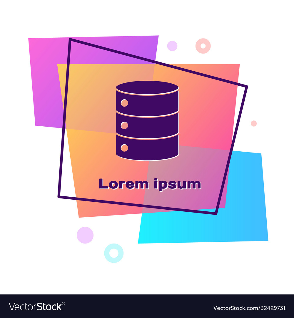 Purple server data web hosting icon isolated vector image Purple server data web hosting icon isolated