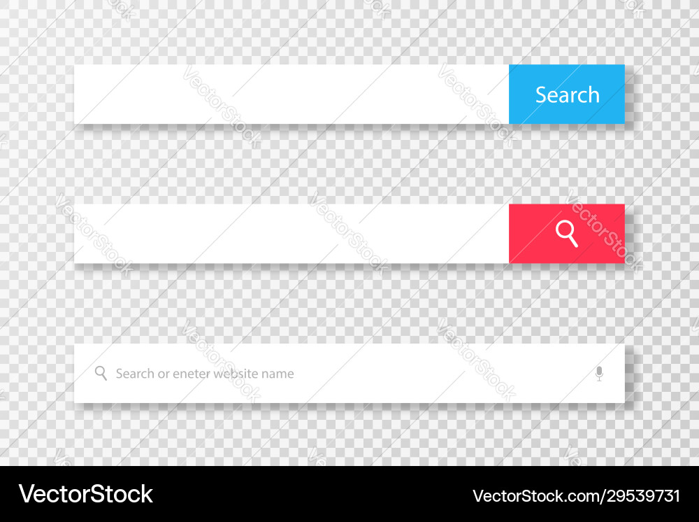 Search bar for web browser set Royalty Free Vector Image