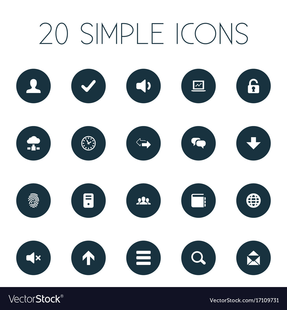 Set of simple practice icons