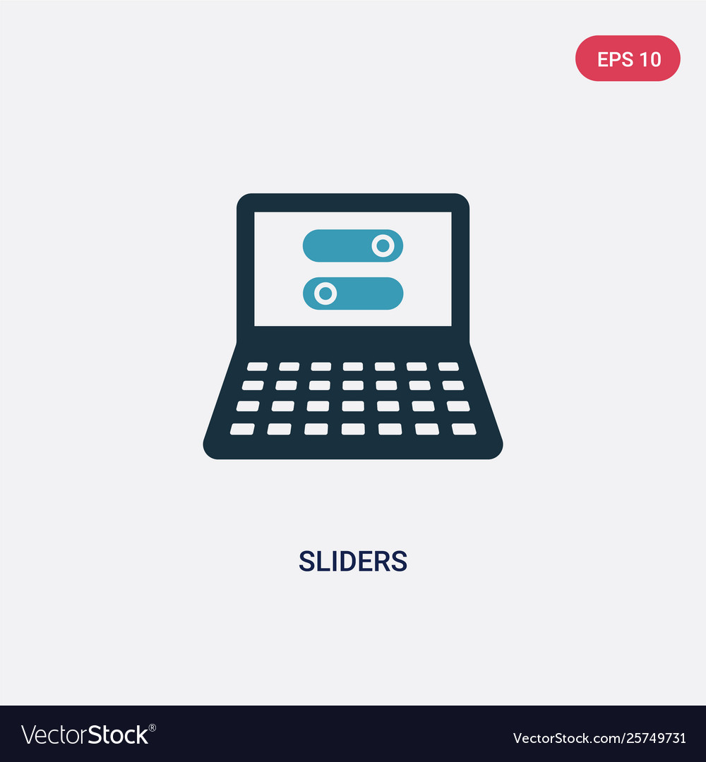 Two color sliders icon from web concept isolated