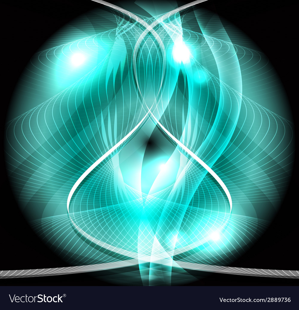 Abstract blue circle waved background Royalty Free Vector