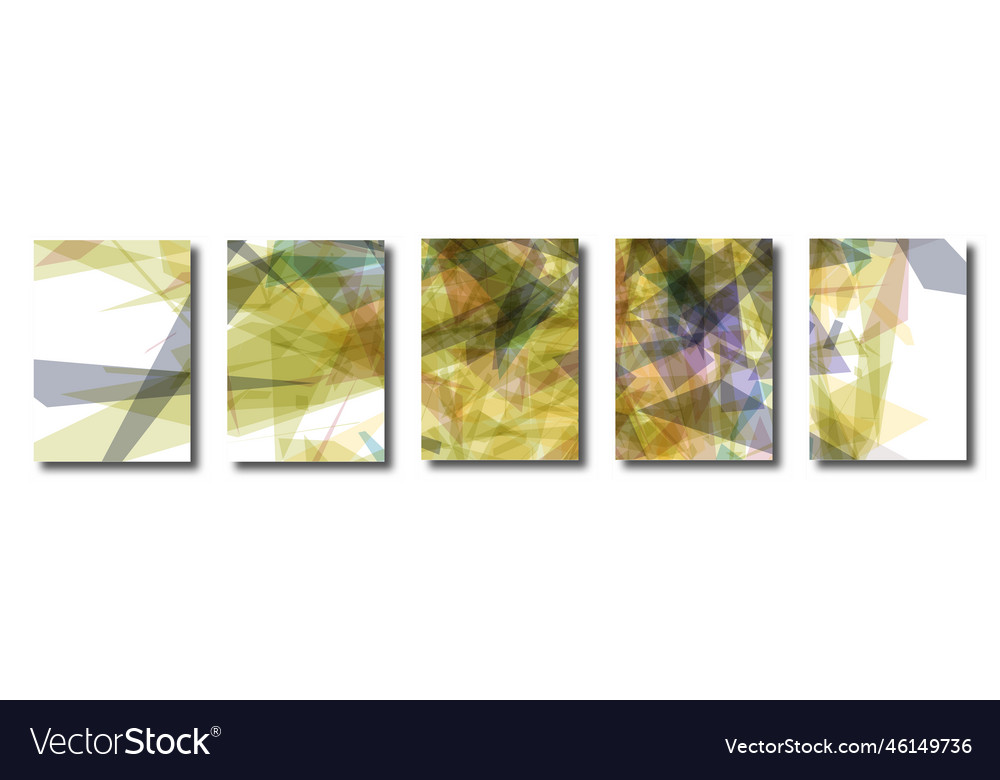 Abstract set of backgrounds with triangles Vector Image Abstract set of backgrounds with triangles