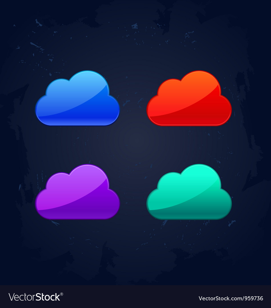 Colourful cloud computing concept