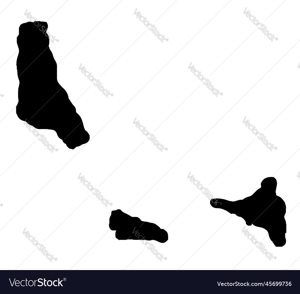 Comoros islands map silhouette