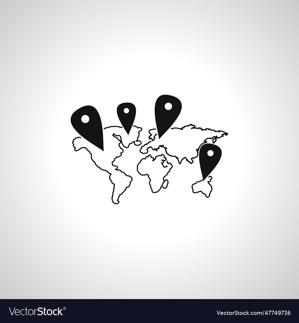 Geolocation around the world icon location simple vector image Geolocation around the world icon location simple