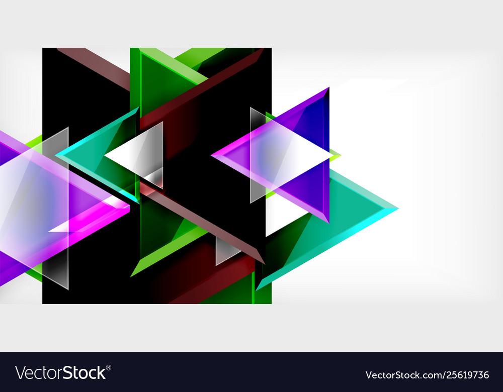 Glossy shiny triangles background Vector Image Glossy shiny triangles background