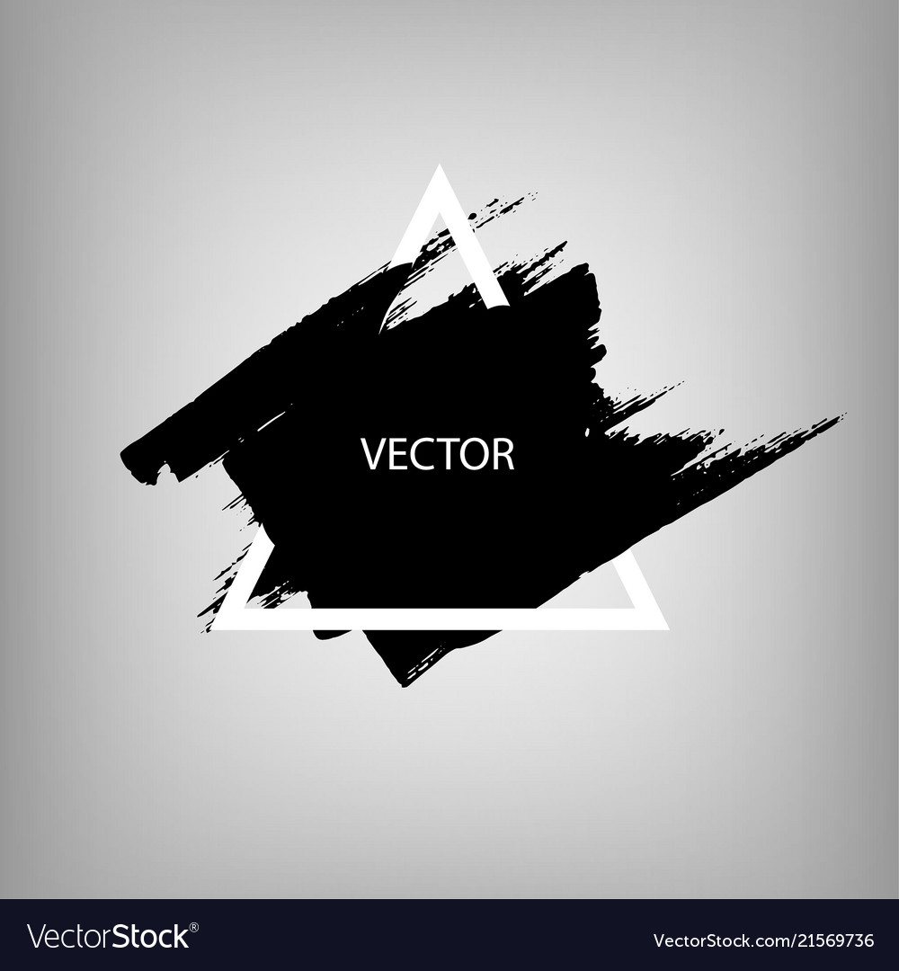 Hand drawn black brush stroke and texture vector image Hand drawn black brush stroke and texture