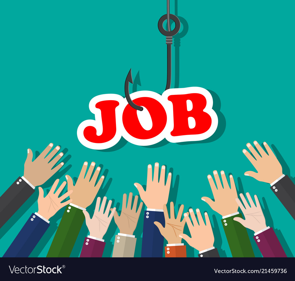 Job on a hook Royalty Free Vector Image VectorStock