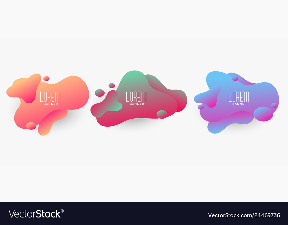 Modern liquid abstract gradient shape fluid
