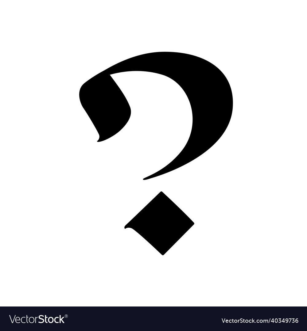 Question mark in the gothic style alphabet Vector Image