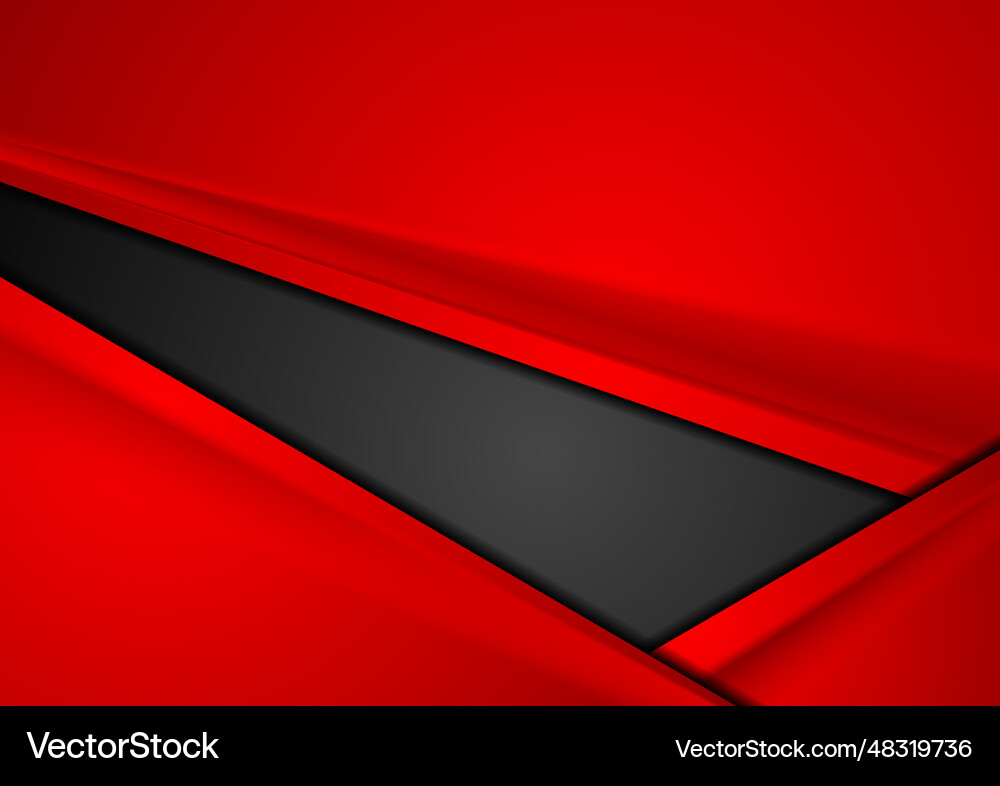 Red and black tech corporate contrast background Vector Image