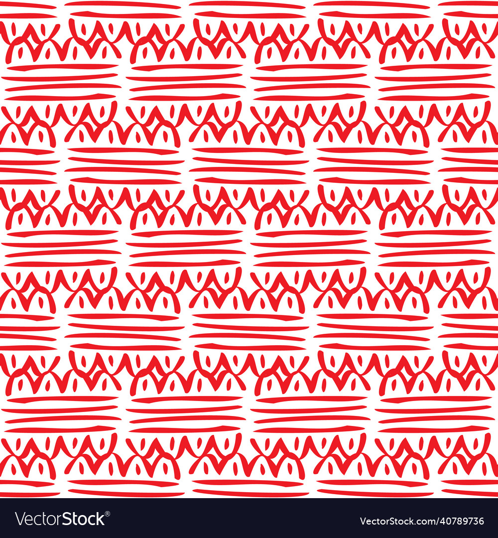 Red and white abstract seamless pattern