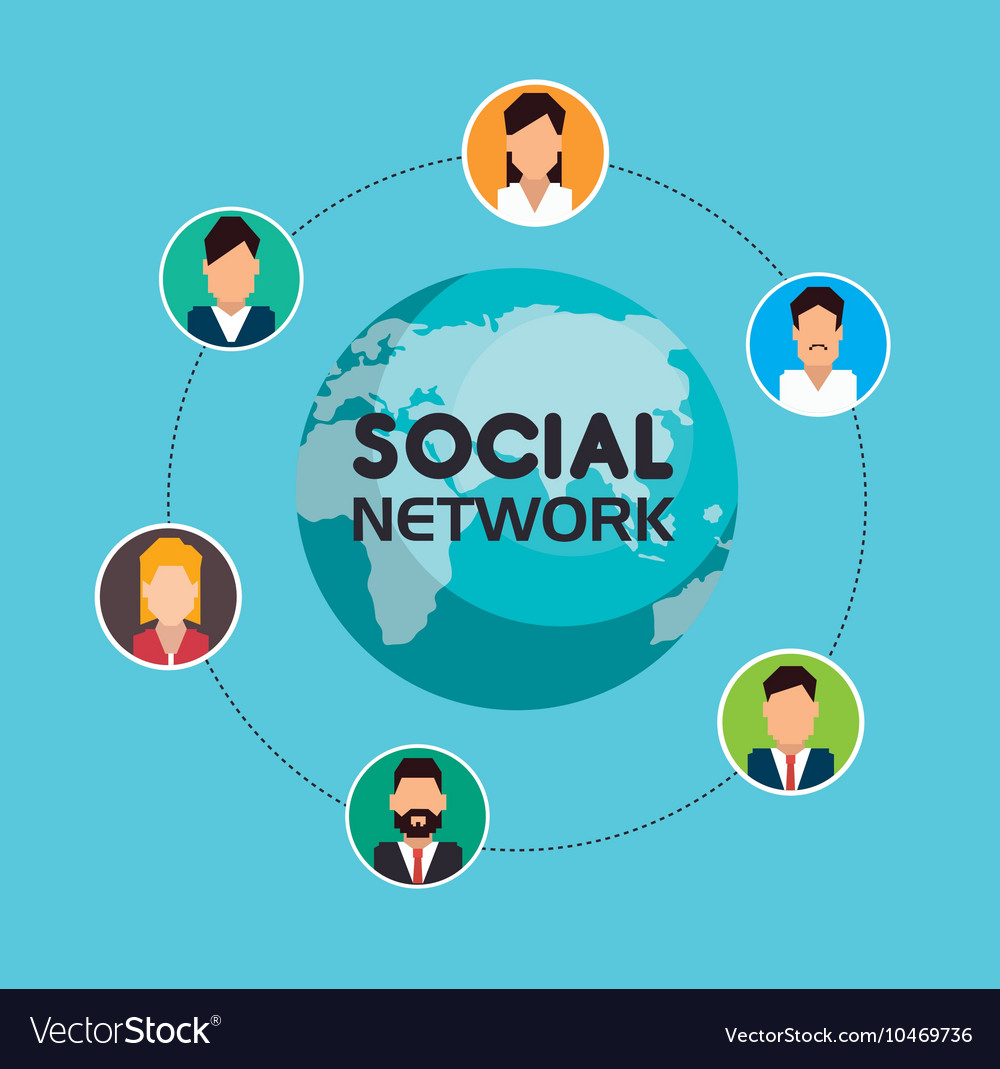 Social Network Media isolierte Ikone