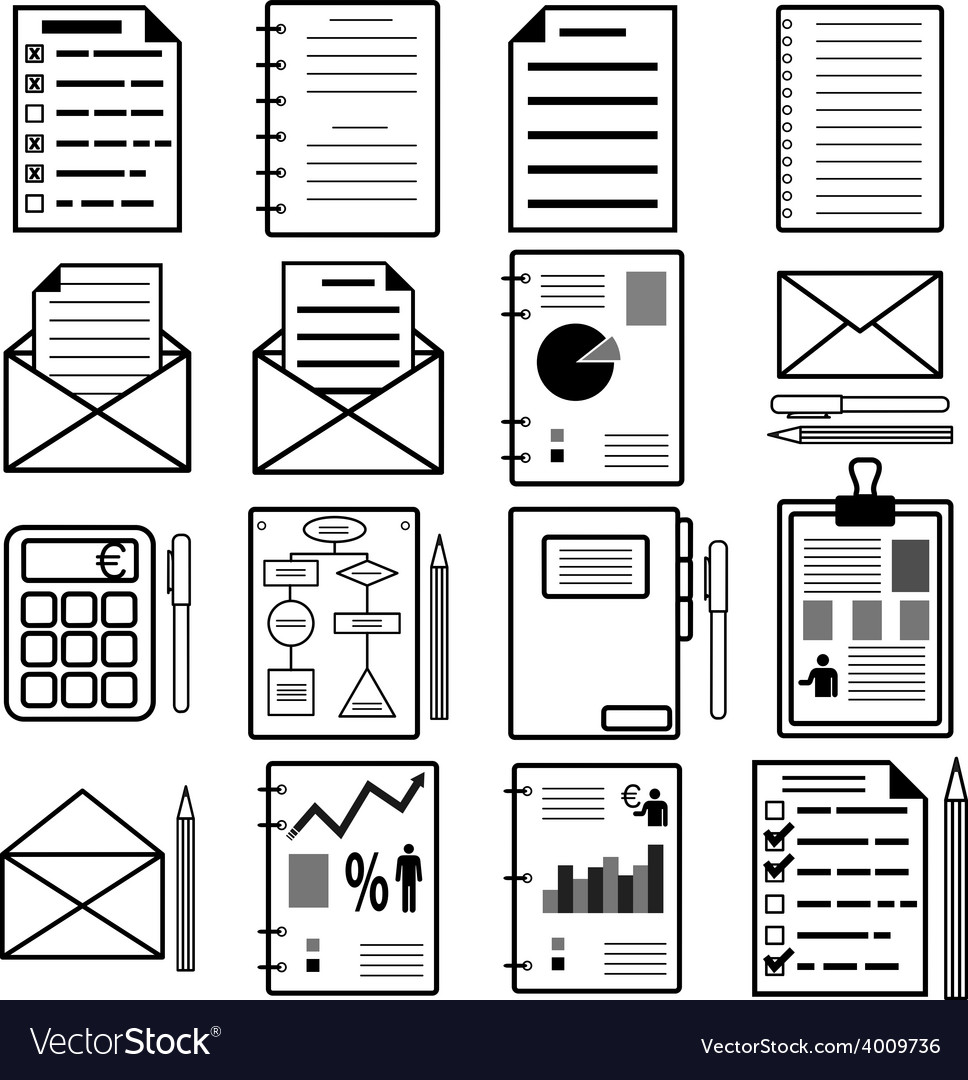 Statistics and analytics file icons