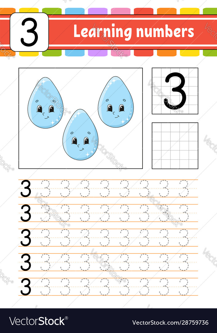 Trace and write handwriting practice learning