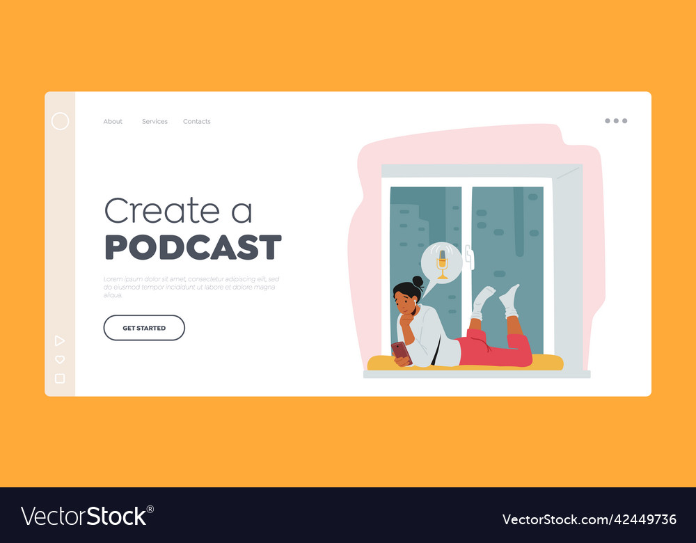 Tutorial podcasting program landing page template