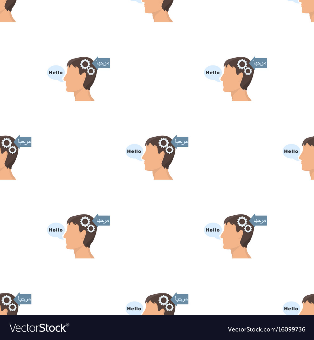 Understanding of foreign language icon in cartoon