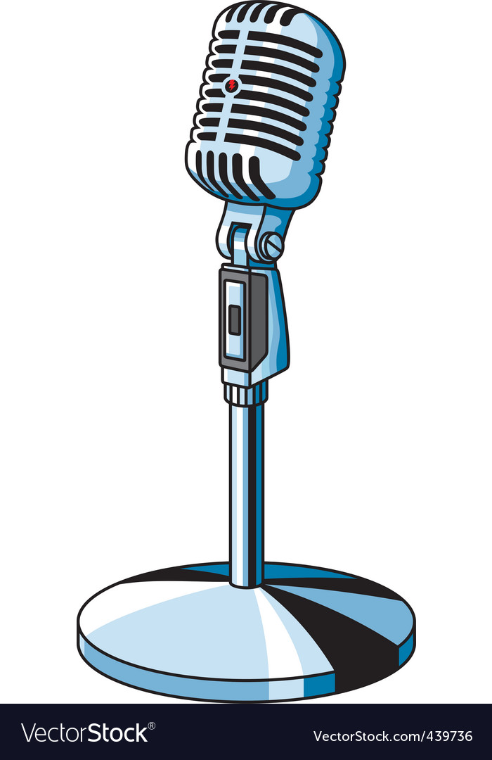 Download Vintage microphone Royalty Free Vector Image - VectorStock