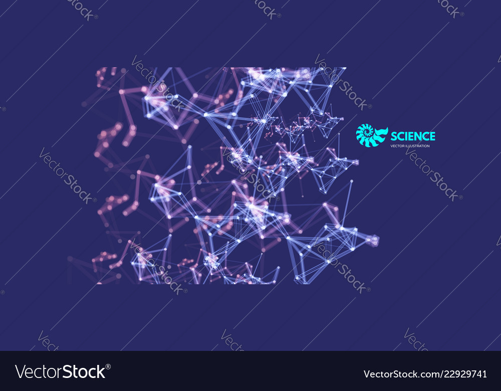 3d connection structure futuristic technology