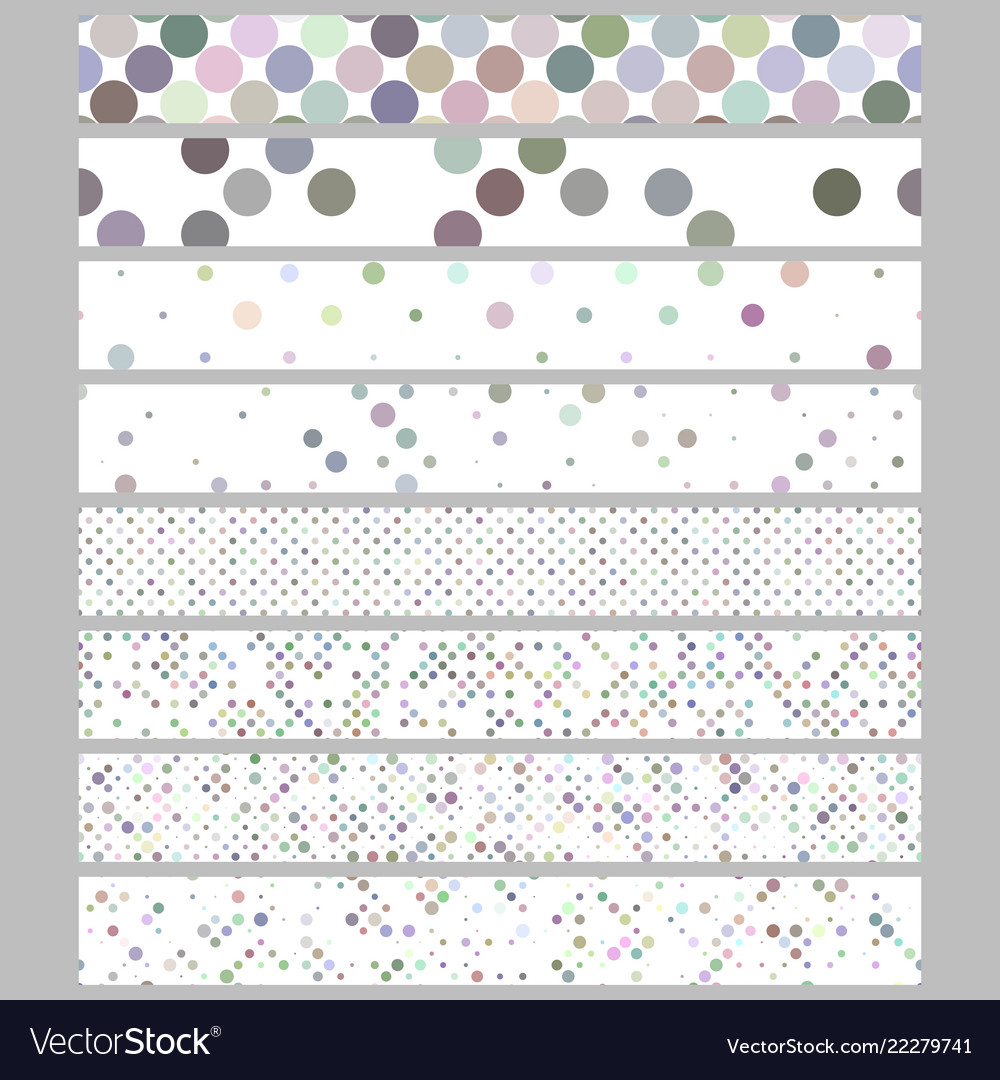 Abstract circle pattern web banner background set vector image Abstract circle pattern web banner background set