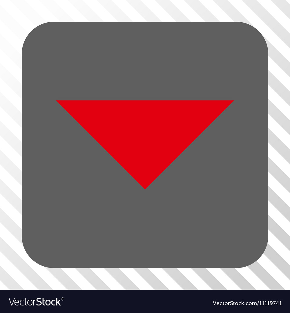 Arrowhead down rounded square button