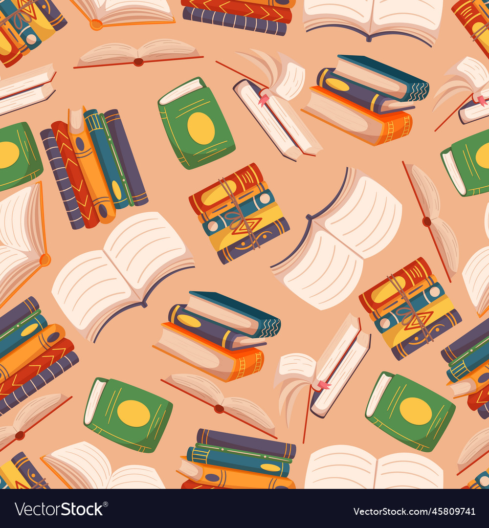 Books and Textbooks Stack Pattern