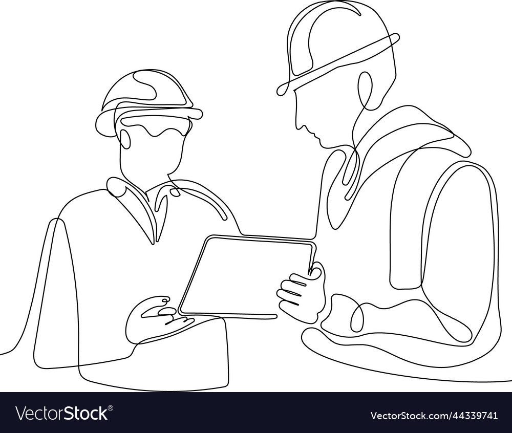 Construction manager and engineer working