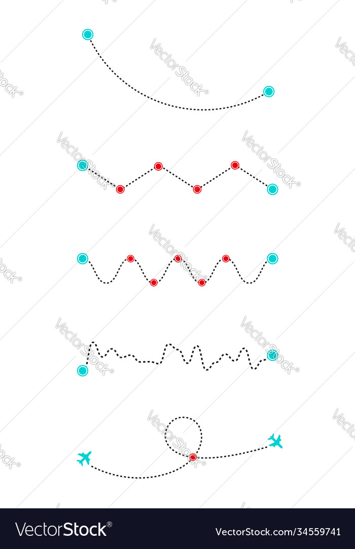 Different types route lines