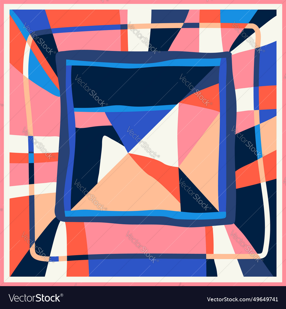 Geometric style abstract colorful shapes pattern