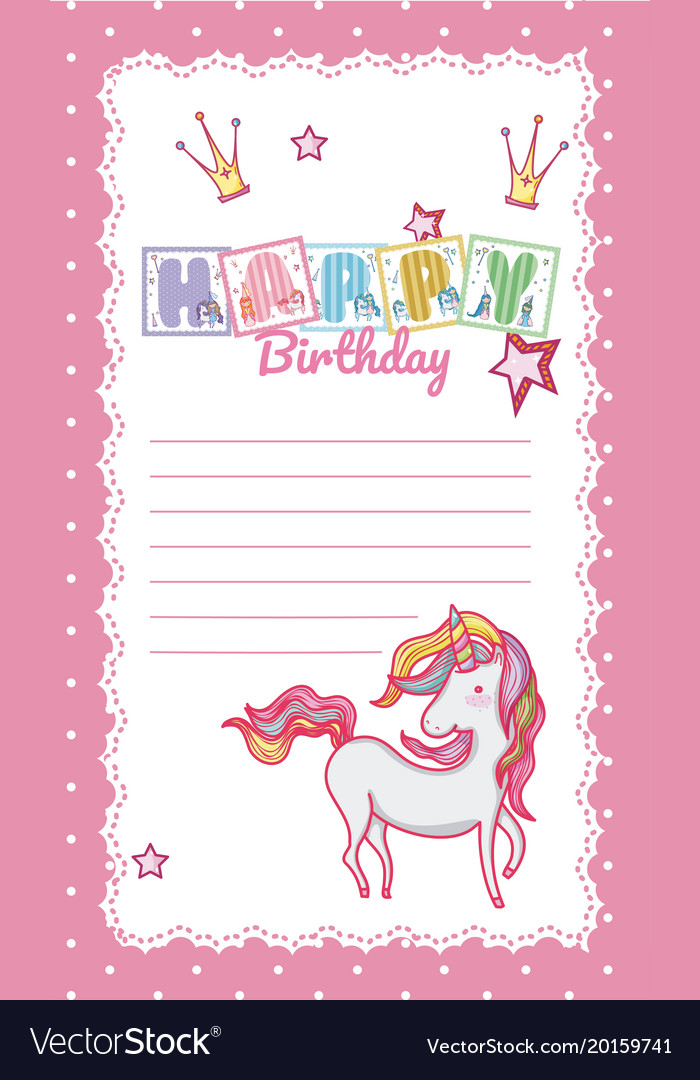 Happy birthday card for little girl