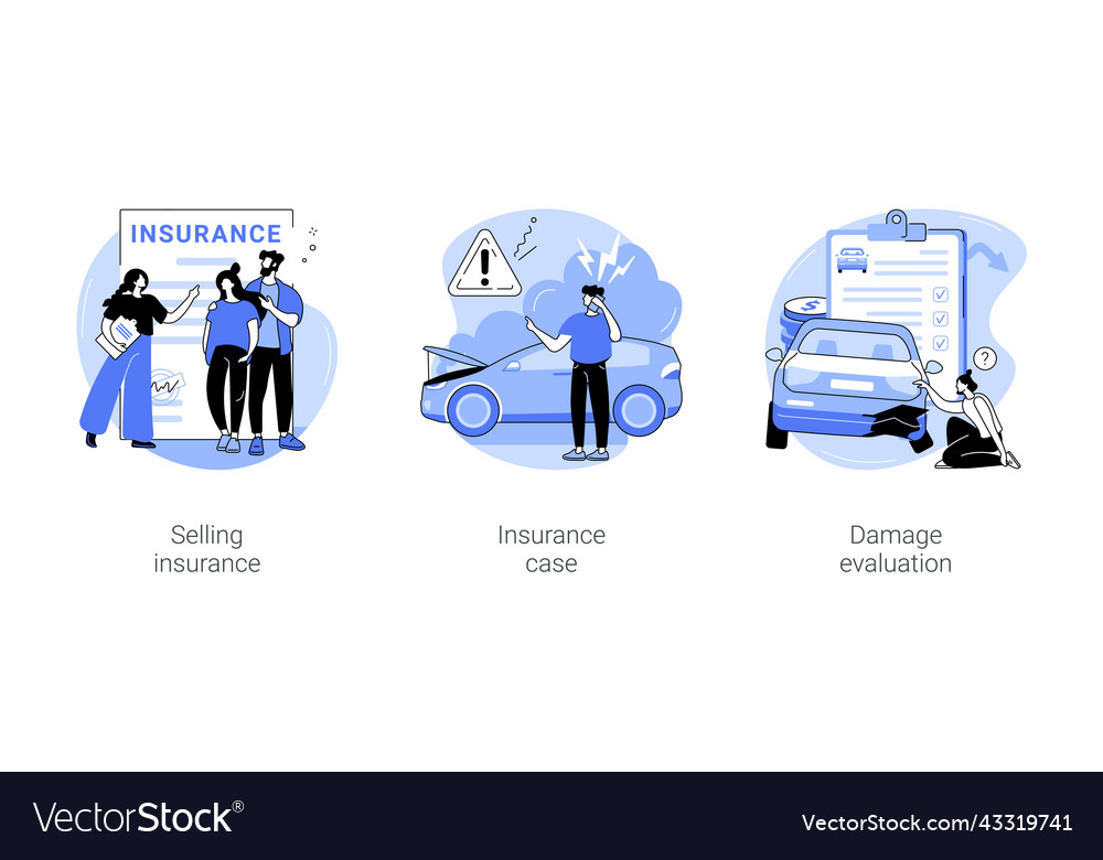 Insurance company isolated cartoon Royalty Free Vector Image Insurance company isolated cartoon Royalty Free Vector Image