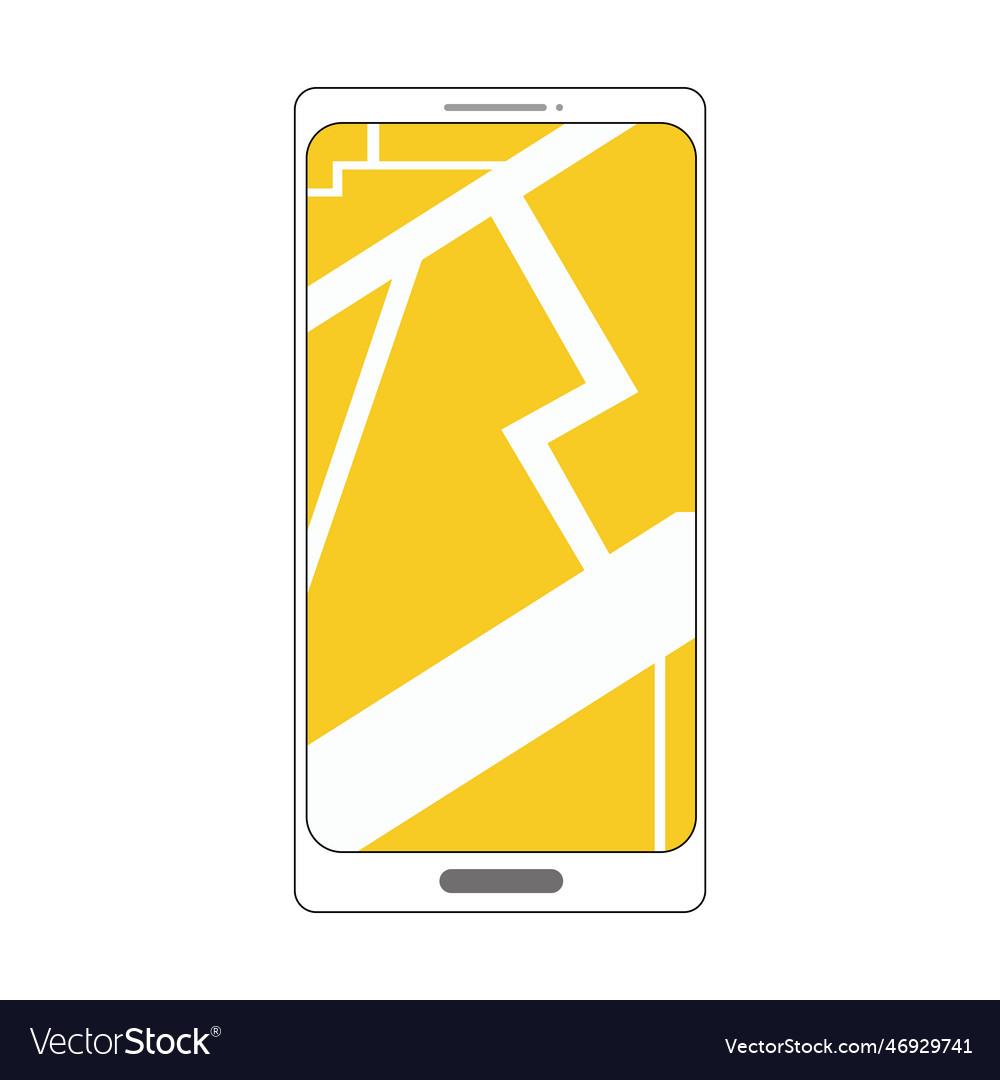 Isolated smartphone with a map app