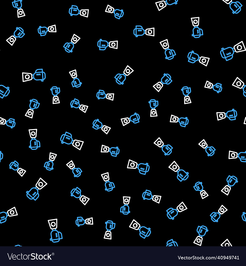 Line blender icon isolated seamless pattern Vector Image Line blender icon isolated seamless pattern