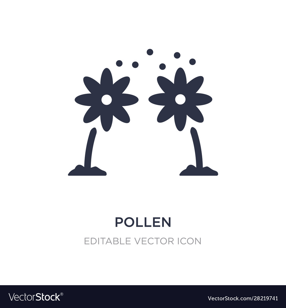 Pollen icon on white background simple element