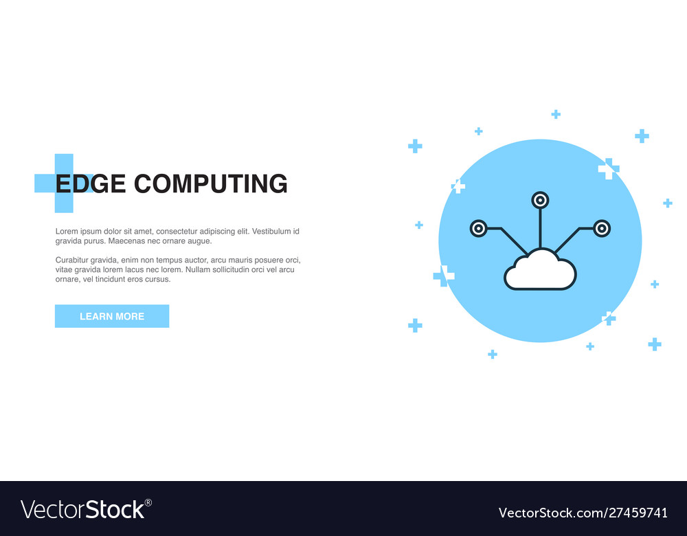 Printedge computing icon banner outline template