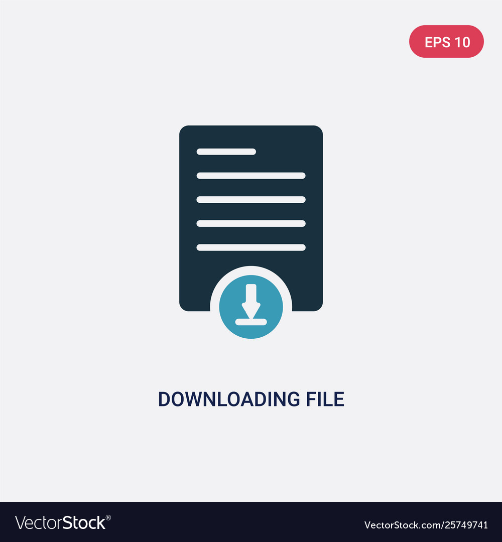 Two color downloading file icon from web concept Vector Image Two color downloading file icon from web concept