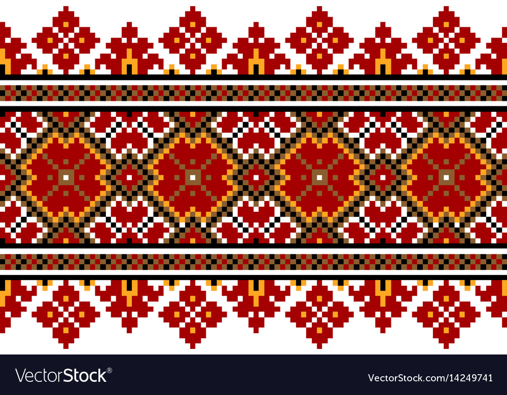 Ukrainian folk seamless pattern Royalty Free Vector Image