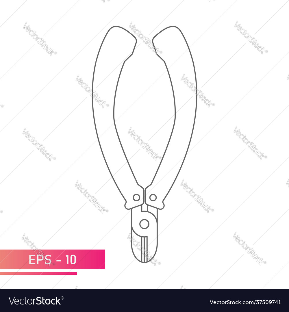 Wire cutters for electrician linear design