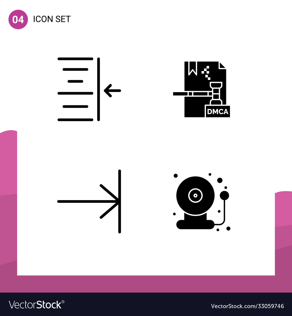 4 thematische solide Glyphen und editierbare Symbole