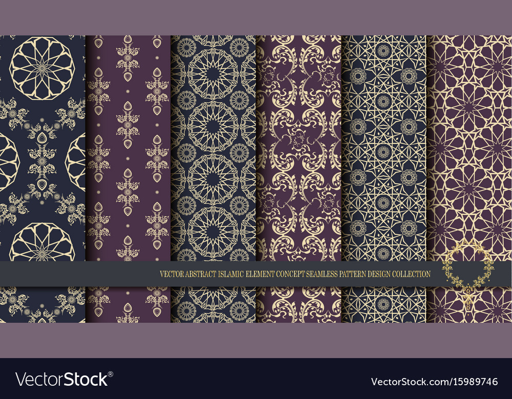 Abstract islamic element concept seamless pattern