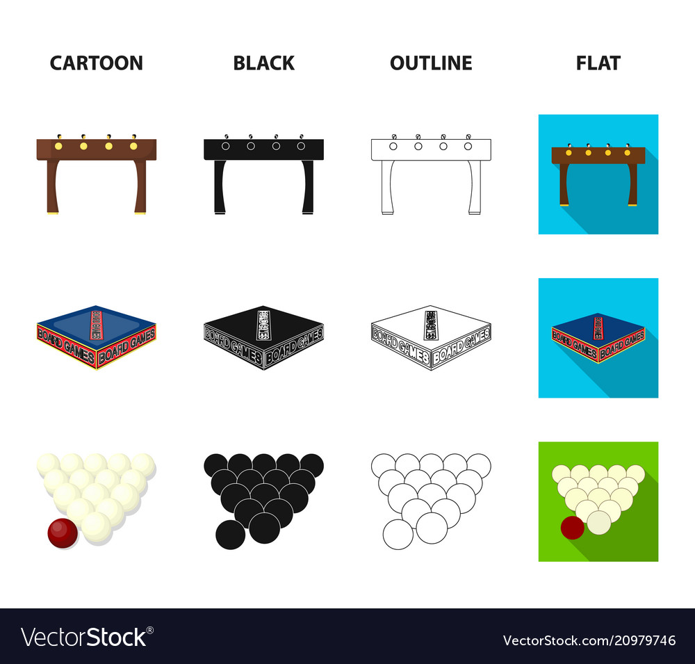 Board game icons in set