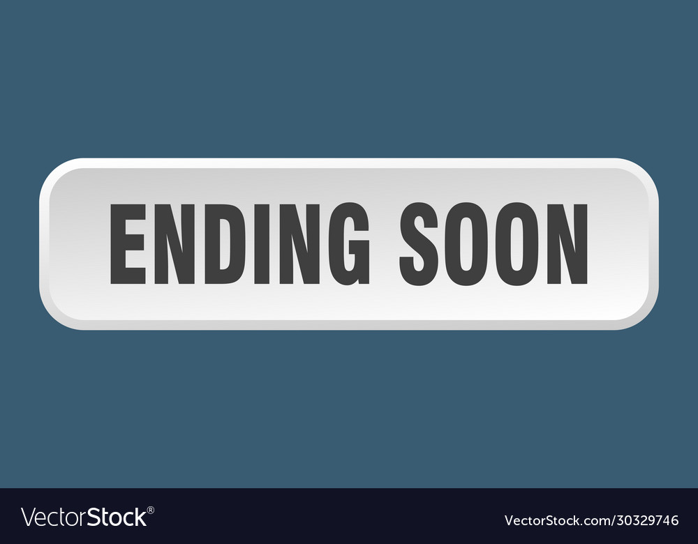 Ending soon button square 3d push