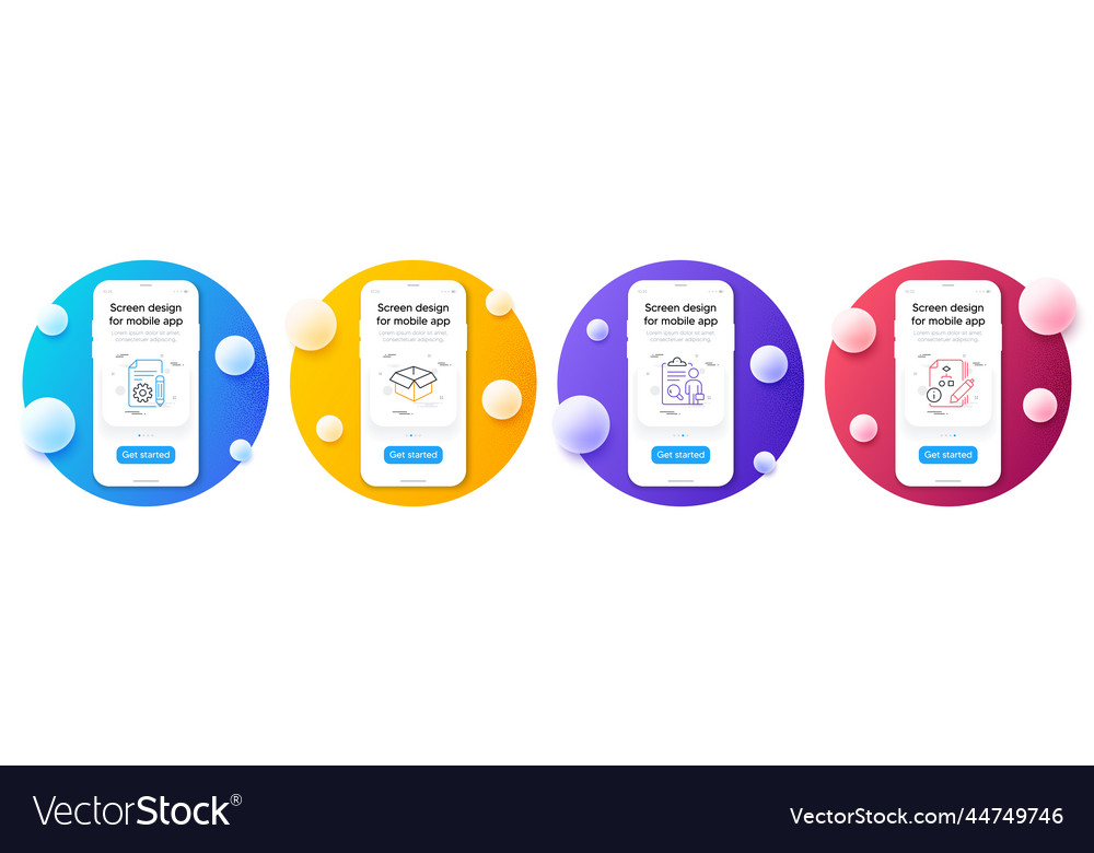 Minimaler Satz von Dokumentation inspect und geöffnet vector image Minimaler Satz von Dokumentation inspect und geöffnet