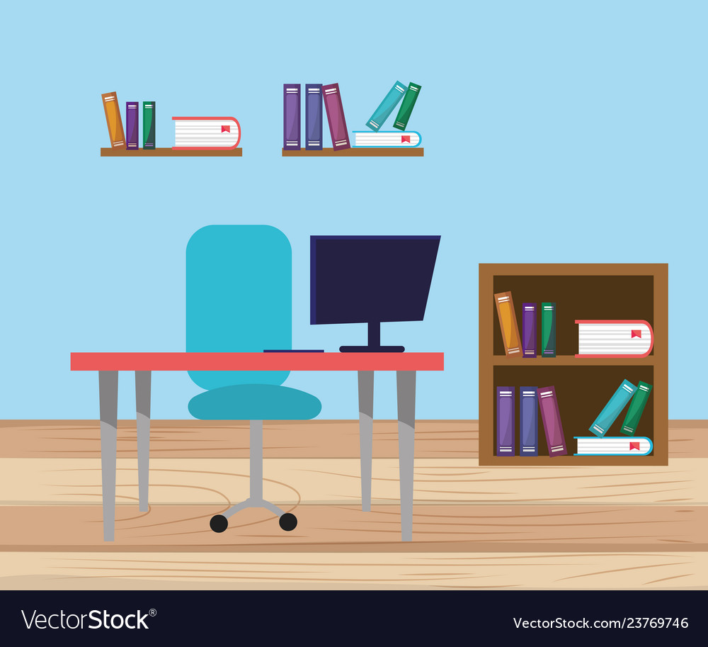 Modern furniture cartoon Royalty Free Vector Image