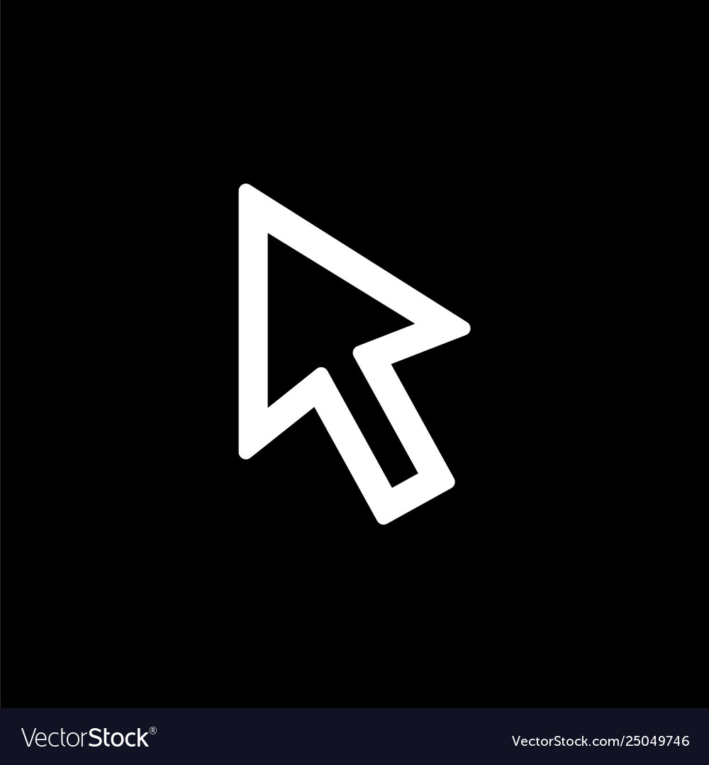Mouse pointer icon for simple flat style ui design