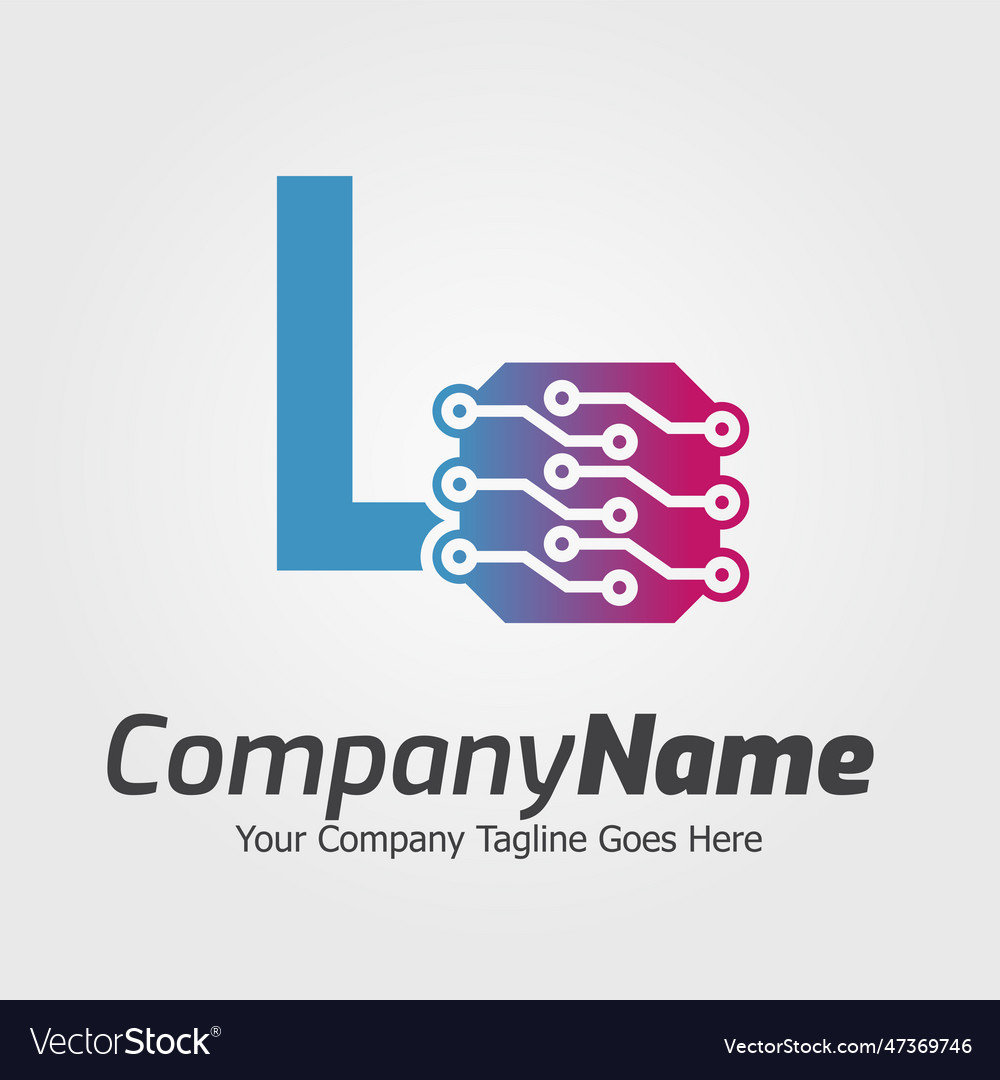 Programming code and technology logo template