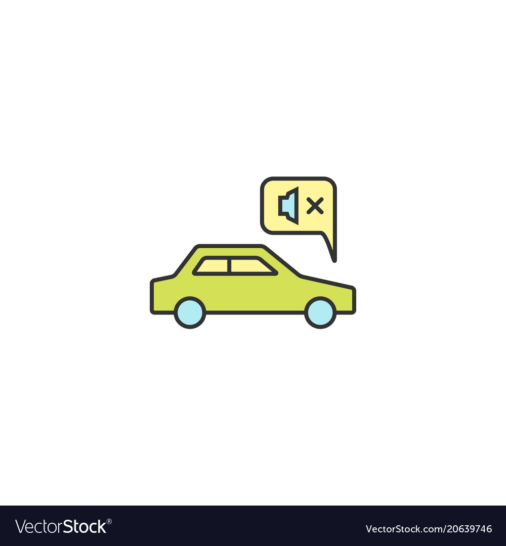Quiet Electric Car Icon